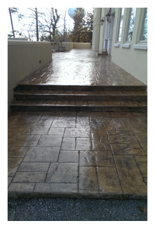 Pine Interlocking Plank Stamped Concrete