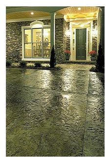 River Stone Embossed Concrete